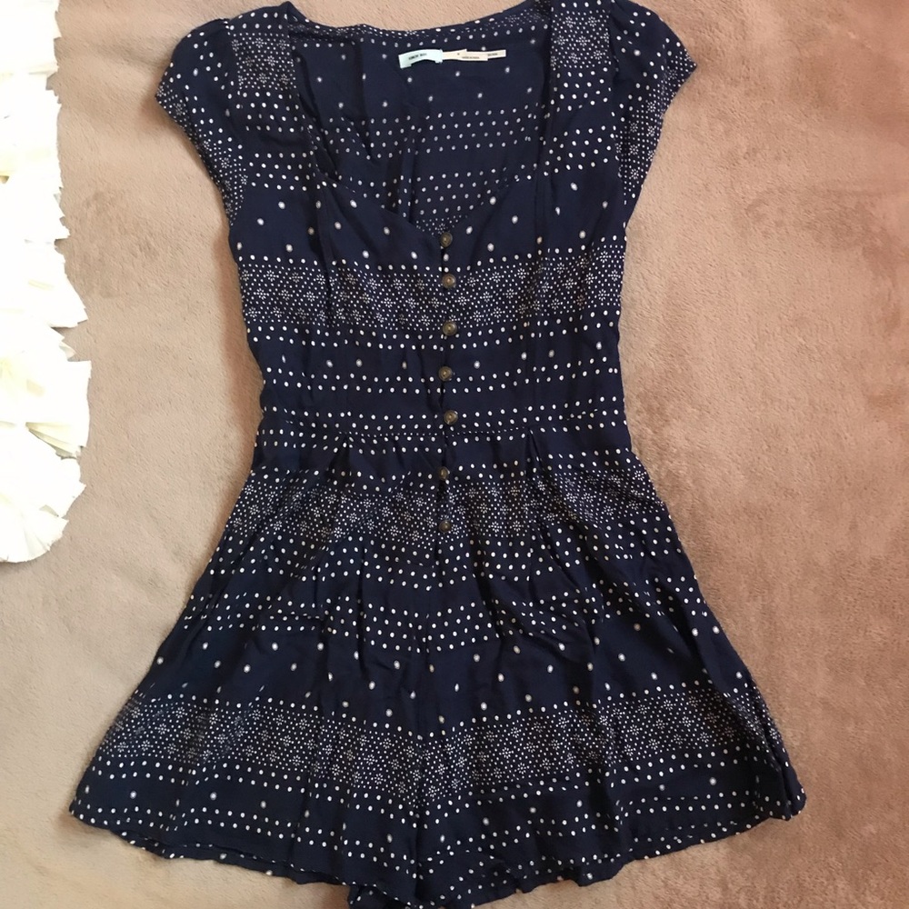 Blue Patterned Romper